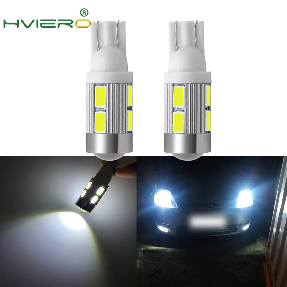 

2X 5630 5730 White Red Blue 10Led Auto Light Auto Led T10 W5W 194 168 DC 12v Tail Parking Turn Signal Backup Lights Wedge Lamp