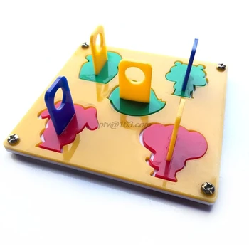 

Bird Educational Toy Arcylic Parrot Interactive Training Colorful Block Intelligence Cage Toy for Parrot Parakeet Puzzle