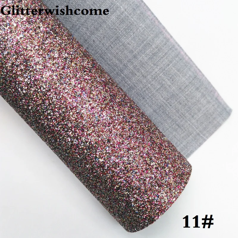Glitterwishcome 21X29 см A4 Размер Vinilo Textil, Vinil Para Lazos, блестящий винил, тонкая блестящая ткань для бантов, GM154A - Цвет: 11
