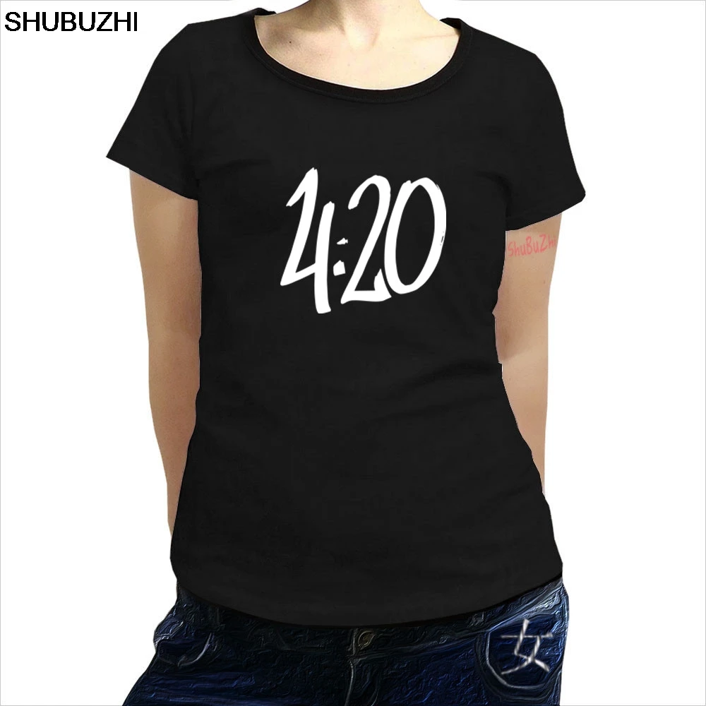 Горячая Распродажа летняя классная женская футболка 4 20 одежда футболки с модным
