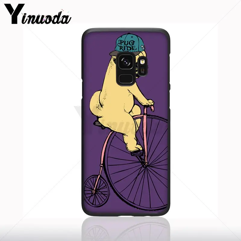 Hidup Ini Menyukai Naik Sepeda Sepeda Anjing Hitam Cell Phone Case untuk Samsung Galaxy S10plus S9 S8plus S10e A50 A70 a10 Ponsel