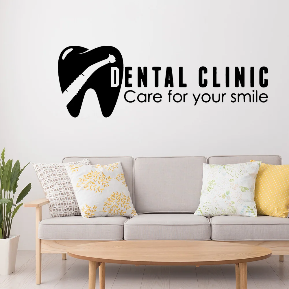 Dentist Tooth Vinyl Wall Stickers Teeth Decals For Living Room Dental Shop Decoration Hospital Dentist Store Wallstickers