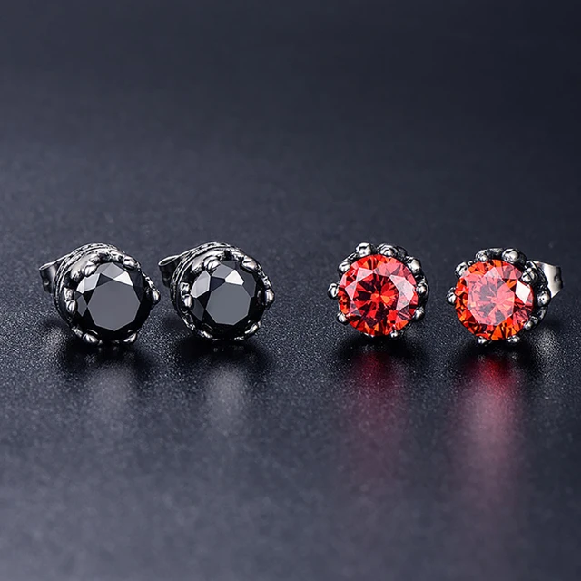 Details more than 155 red diamond earrings for men super hot - seven.edu.vn