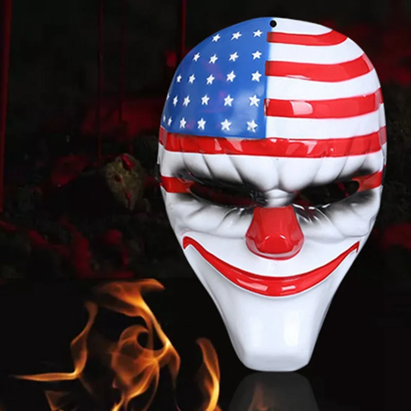 10 шт./лот ужасная маска на Хэллоуин Payday 2 Даллас/Волк/цепи/маски клоуна хокстон для