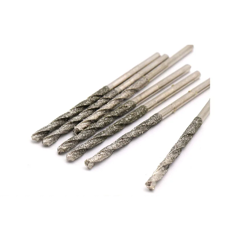 Drill Bit 0.8mm 1mm 1.2mm 1.5mm 1.8mm 2mm 2.5mm 3mm Diamond Coated Tipped Twist Drill Bit for Glass Jewelry Stone Tile