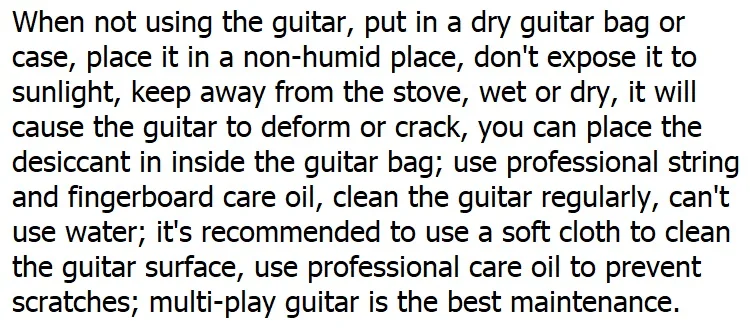 结尾吉他护理介绍2