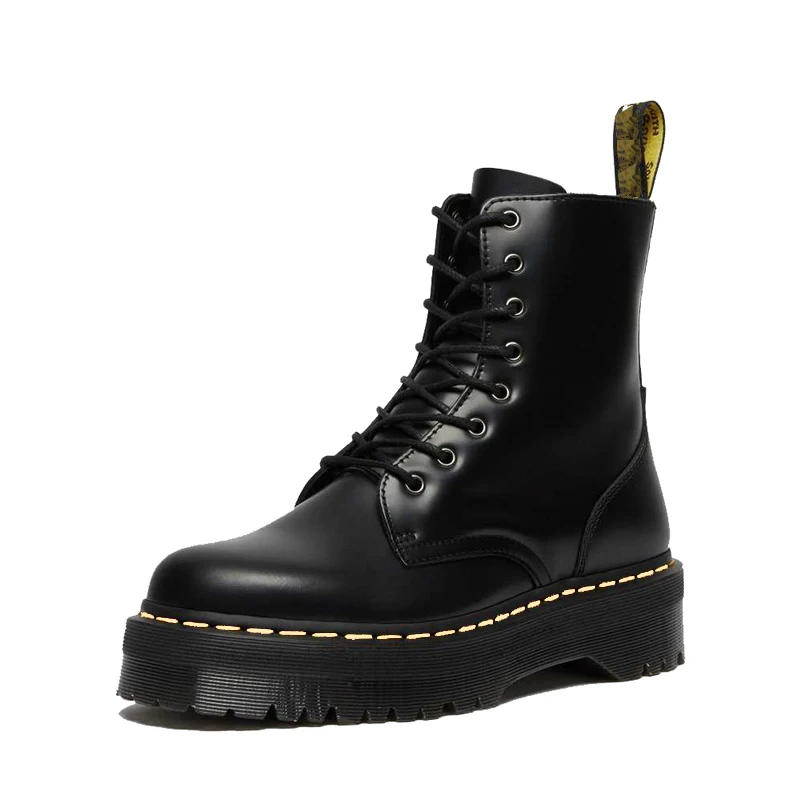 Good Buy Jadon-botas con plataforma de cuero liso para mujer, zapatos de suela gruesa, de cuero, para motocicleta, martens EN1QN5kxR
