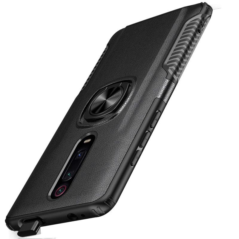 Защитный чехол с кожаной текстурой для Oppo Realme Q 5 3 Pro F11 R17 V17 A5 A9 2020 ударопрочный из