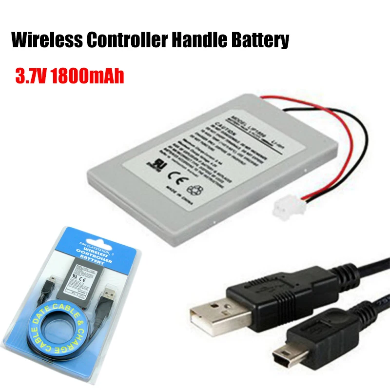 

Wireless Controller Handle Battery Pack 3.7V 1800mAh Built-in Battery for Fast-charging for Sony PS3 Bluetooth Controller