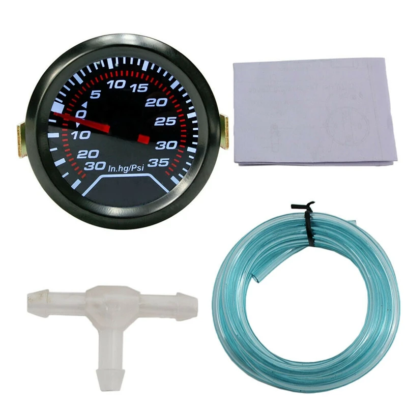 52Mm 2 Inch LED Turbo Boost Press Pressure Vacuum Gauge Meter PSI Smoke Face Tint