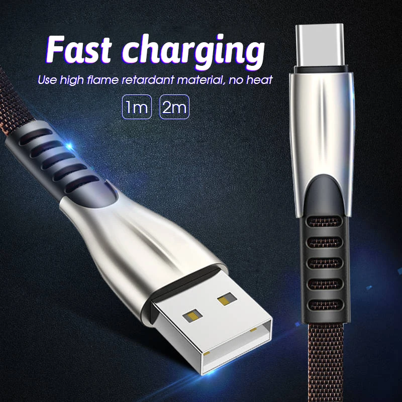 Кабель USB Type C для Xiaomi Redmi K20 Pro мобильный телефон кабель 1 м 2 быстрой зарядки типа
