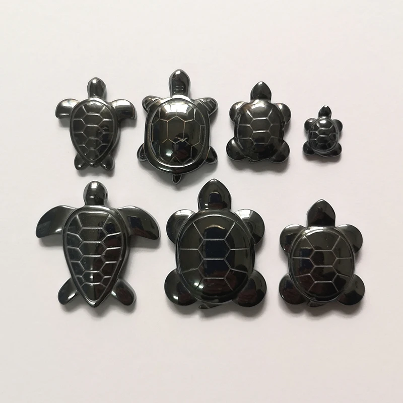 Natural Stone Hematite Animal Tortoise Necklace Charms Bracelets Jewelry DIY Making Turtle Fashion Necklaces 2020 Woman Men 2
