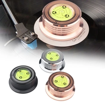 

Universal 50Hz LP Vinyl Record Player Disc Turntable Stabilizer with Level Aluminum Alloy Weight Clamp