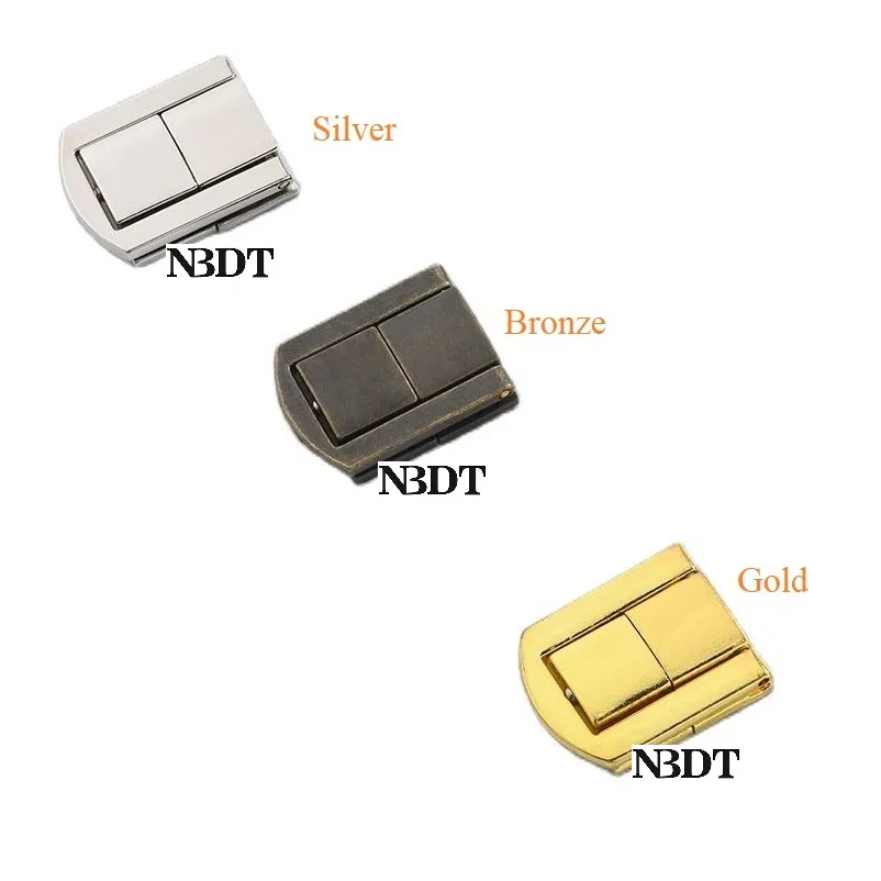 20Pcs Zinc Toggle Catch Hasp Lock With Screws For Suitcase Chest Trunk Jewelry Latch Toolbox Bronze Gold Silver