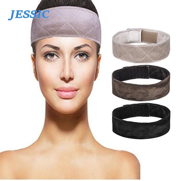 

JESSIC Hand Made Non-Slip Wig Grip Band With Double Sided Velvet Adjustable Headband In Brown/Black/Blonde