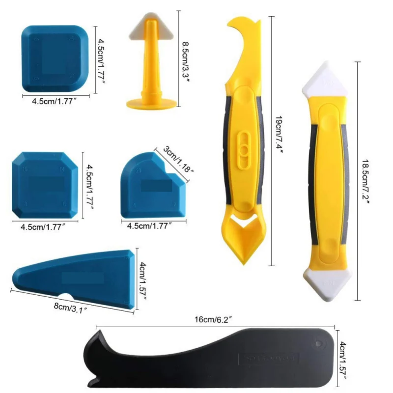 8 шт./компл. герметик шпатель набор инструментов для чеканки шарнир силиконовый скребок для удаления решетки для ванной кухни комнаты уплотнения