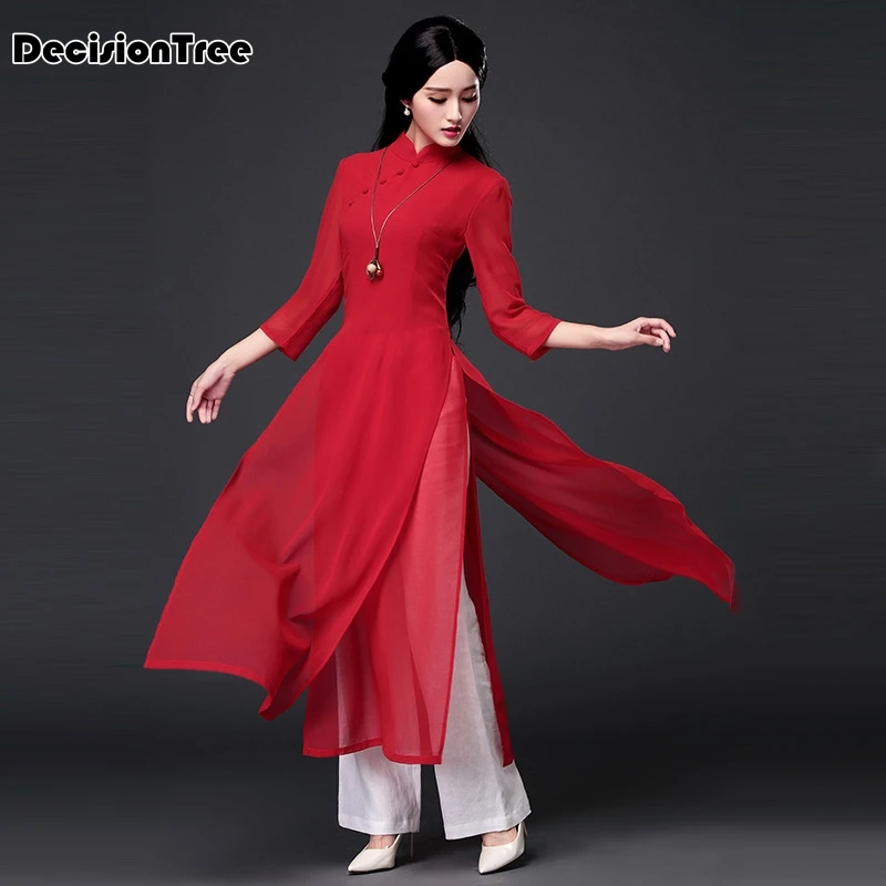 aodai вьетнамская одежда винтажная одежда ao dai вьетнамское платье вьетнамское традиционное платье Современное женское aodai