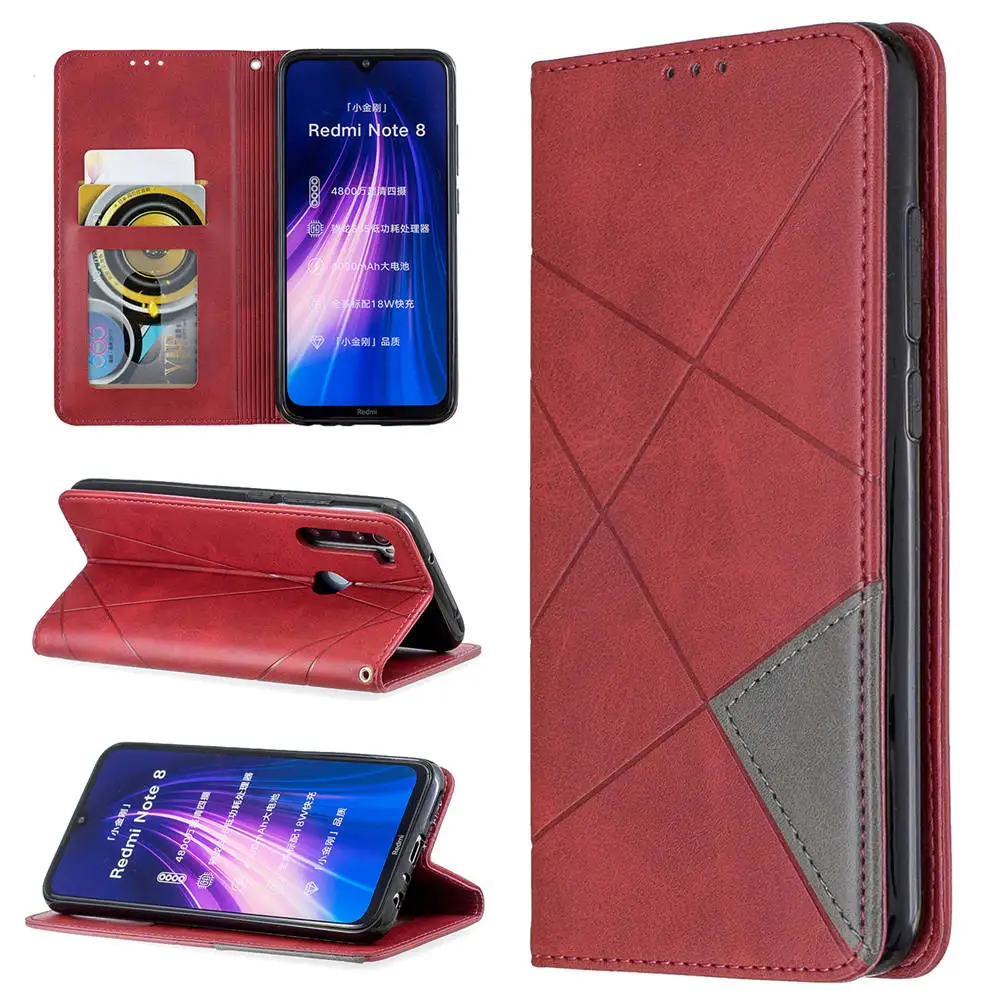 Винтажный кожаный флип-чехол для Xiaomi mi 9T Red mi Note 8 7 7s K20 Pro 7A Y3 S3 кошелек Роскошный чехол-книжка чехол для телефона s Fundas - Цвет: Красный