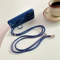Naszyjnik pasek smycz etui na telefon dla Xiaomi Redmi uwaga 10 9 9S 8 Pro 9T Mi Poco X3 11 Lite magnetyczny pierścień stojak ochrona pokrywa 4
