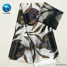 LIULANZHI африканские шелковые ткани 4+ 2 ярдов ленты шелковые принты ткань+ нигерийская атласная ткань для платья оптом ML54NM07
