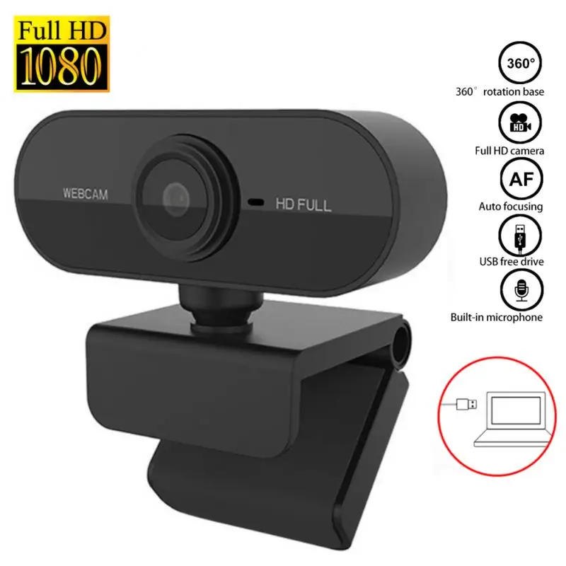Webcam Full HD 1080P Web Camera Autofocus With Microphone USB Cam For PC Computer Mac Laptop Desktop YouTube Webcamera | Компьютеры и