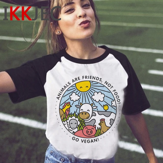 Camiseta vegana para mujer, remeras ulzzang tumblr, para mujer, blancas 2021