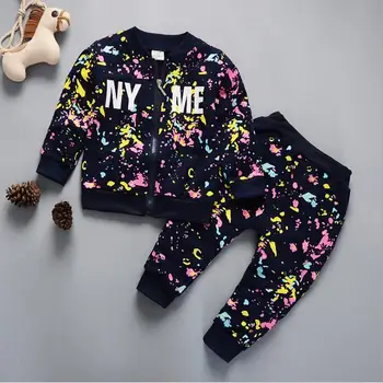 

Children Boy Girl Clothing Sets 2020 Autumn Spring Long Sleeve Letter Print Set For Baby Toddler Outfit Kids Clothing Suit Sets