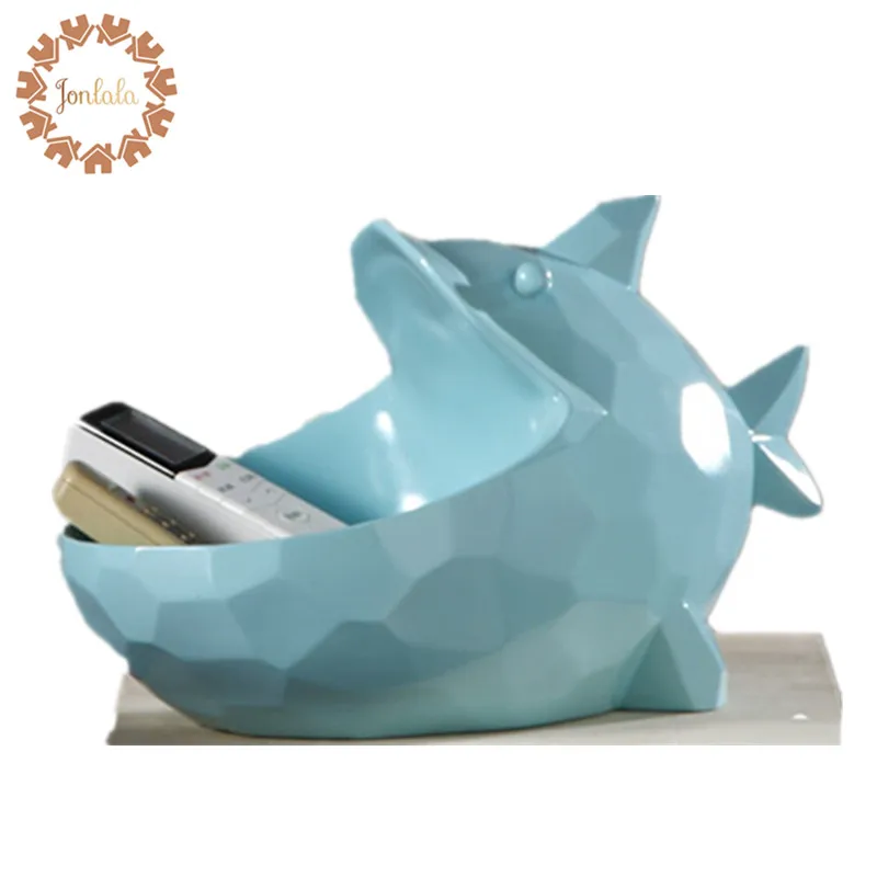 Creative Geometry Fish Snacks Holder Phone Tv Remote Control Key Holder Living Room Coffee Table Decoration Best Gift Figurines Miniatures Aliexpress