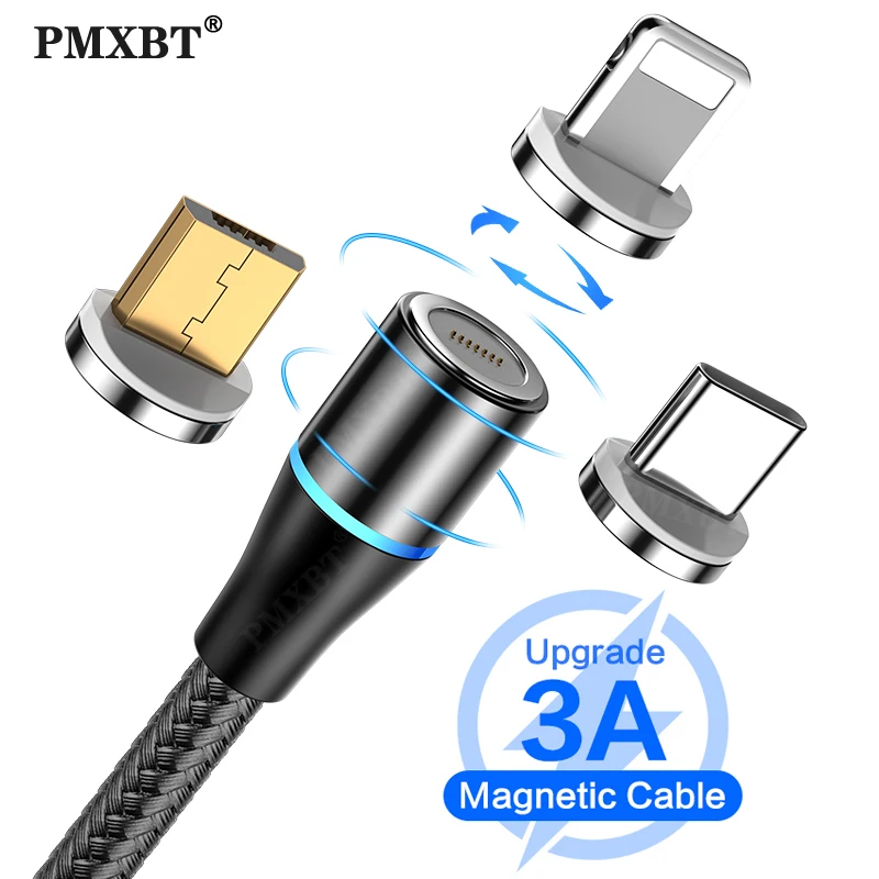 Купить Магнитный кабель USB Type-C Micro 1 м 3 А быстрая зарядка 0 для iPhone 11 Samsung Xiaomi магнитный | Кабели для мобильных телефонов (4001242160598)