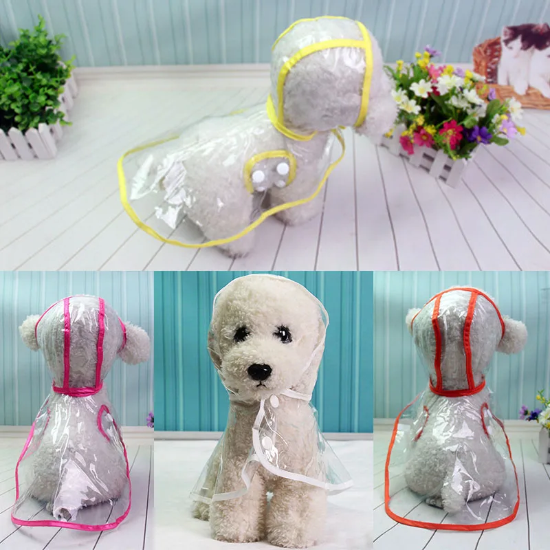 

PVC XS-XL Pet Accessories Waterproof Dog Raincoat Dog Light Clothes Spring Summer Rain Coats Puppy Rain Jackets
