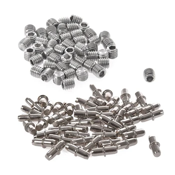 

50Pcs M3Xm Stainless Steel Hex Socket Set Cap Point Grub Screws Silver & 50Pc Cabinet Cupboard Wooden Chopping Shelf