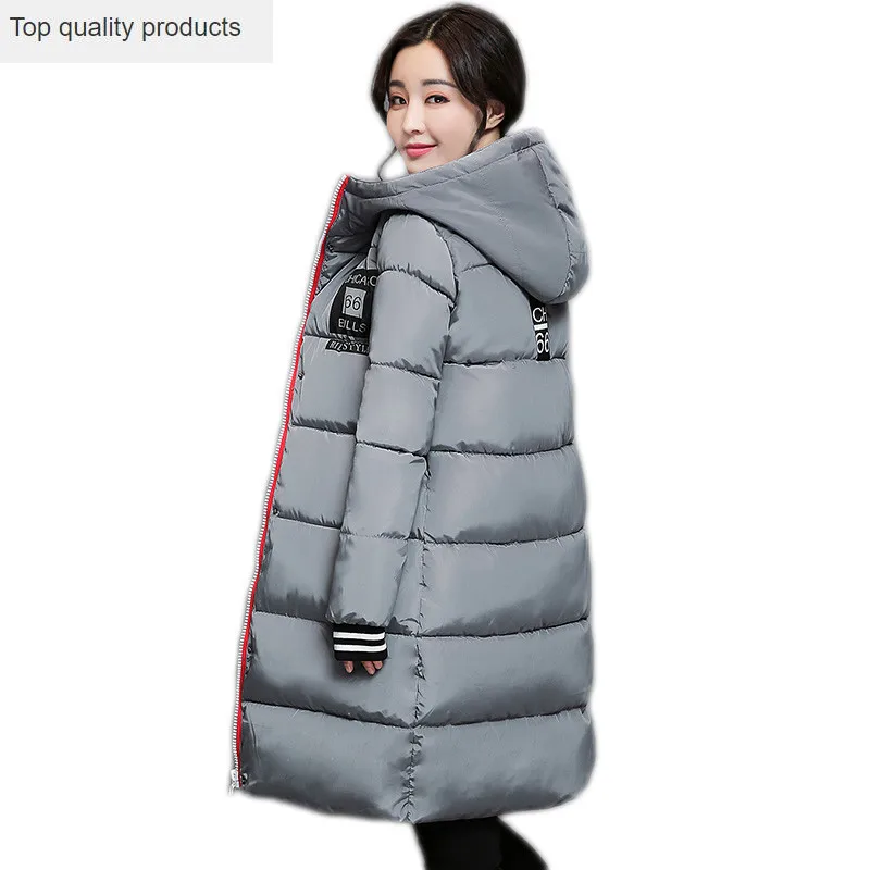 Зимняя женская куртка новинка 2020 парка с капюшоном принтом в виде букв модное