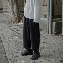 Зимние новые бархатные спортивные штаны мужские модные однотонные повседневные штаны мужские уличные хип-хоп свободные прямые брюки мужские