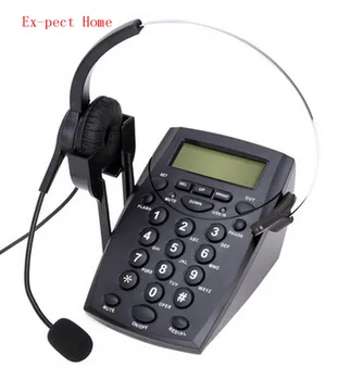 

by fedex or DHL 10pcs HT500 Telephone Desk Hands-free Call Center Noise Cancellation Monaural with Backlight headphone