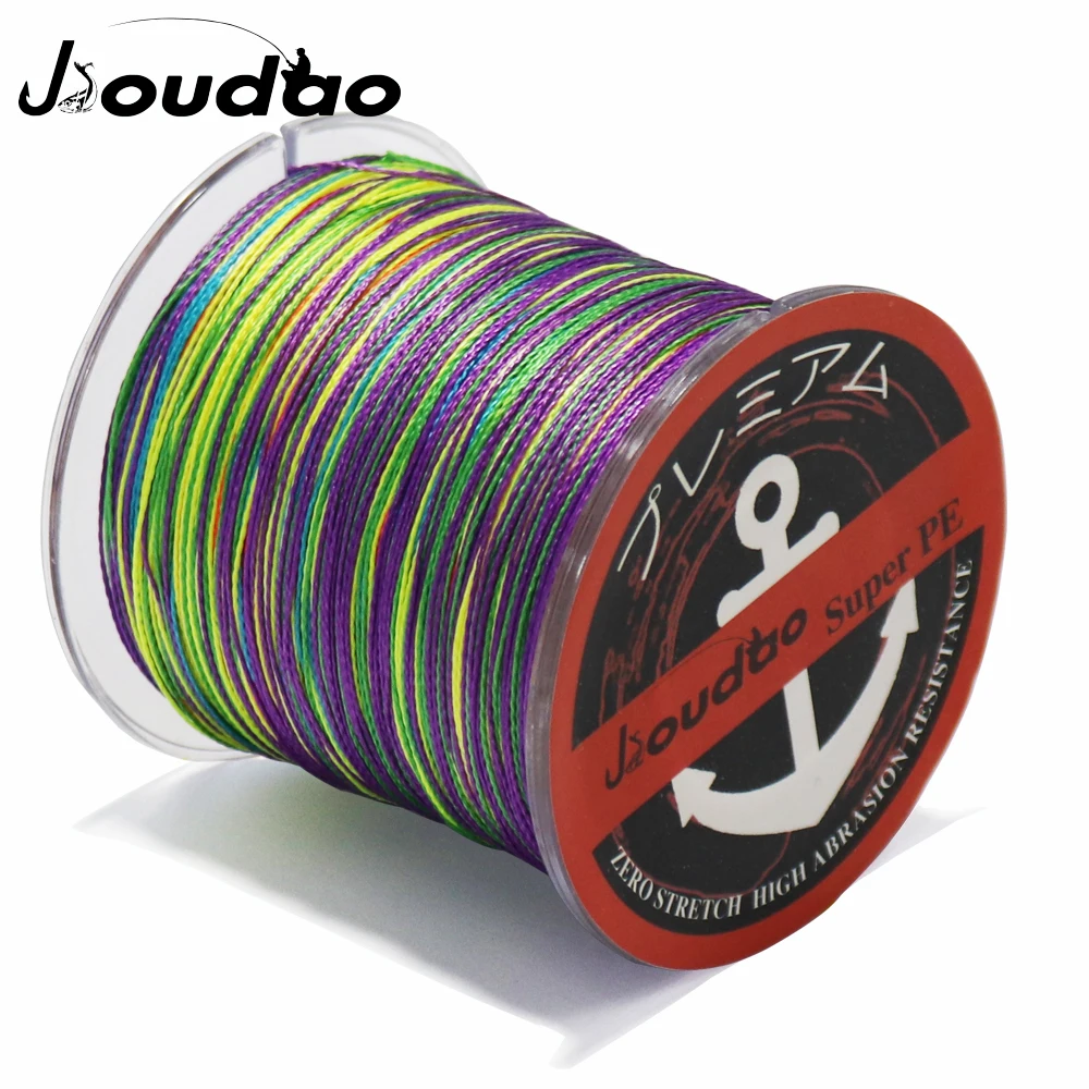Jioudao 4 нити плетеная леска 500 м супер сильная японская многонитевая PE 10lb 20lb 30lb 45lb 55lb