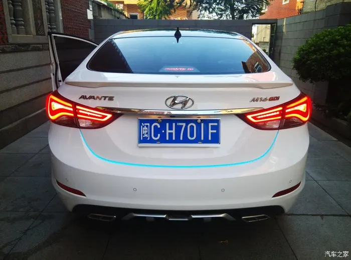 Спойлер для Hyundai Elantra 2012 2017 спортивный спойлер из АБС пластика заднего крыла