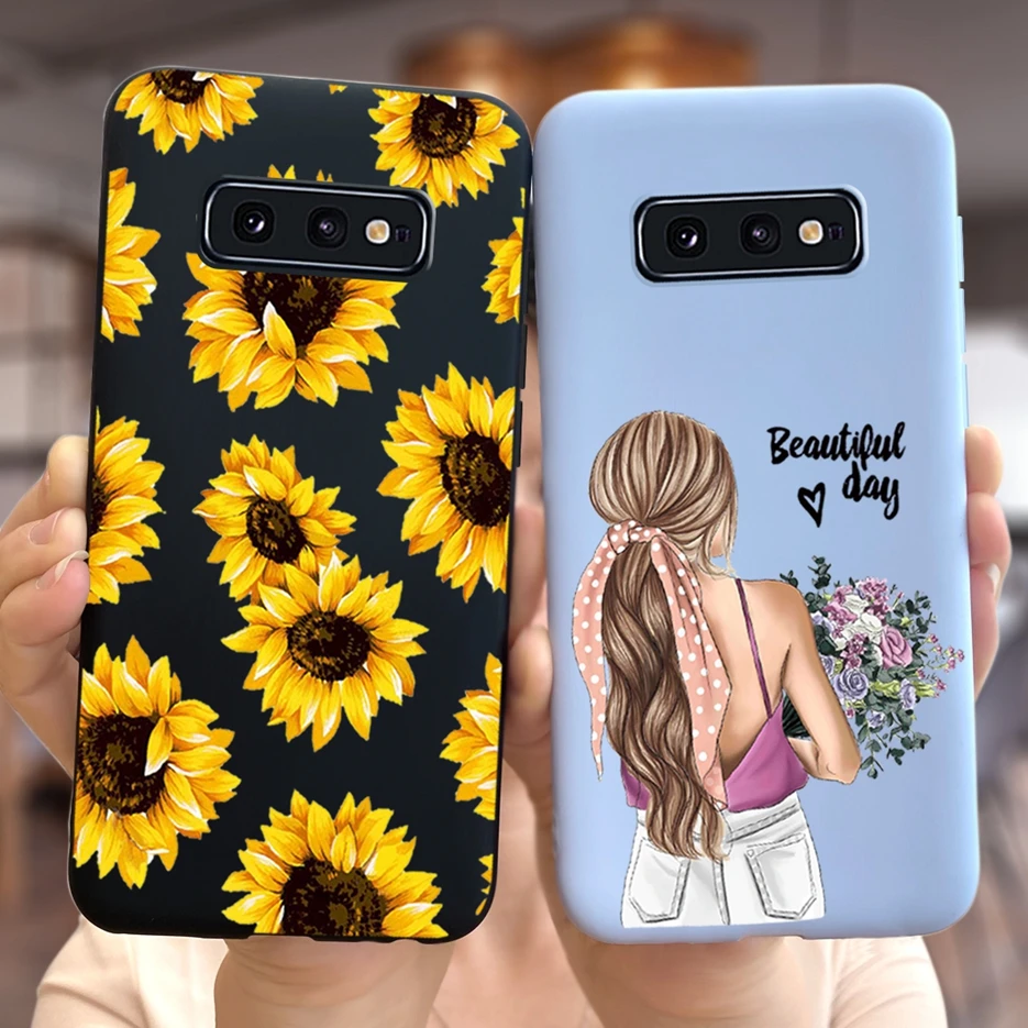 Per Samsung Galaxy S10 Plus Custodia S10 S10E Silicone Morbido Fundas Custodie Per Girasole Carine Per Paraurti Sansung S10 + S10 S10E Coque