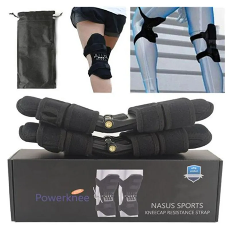 

2019 Powerful Rebound Spring Force Protection Booste Knee Band Joint Support Knee Pads Lift Joint Support Knee Pad WIth Gift Box