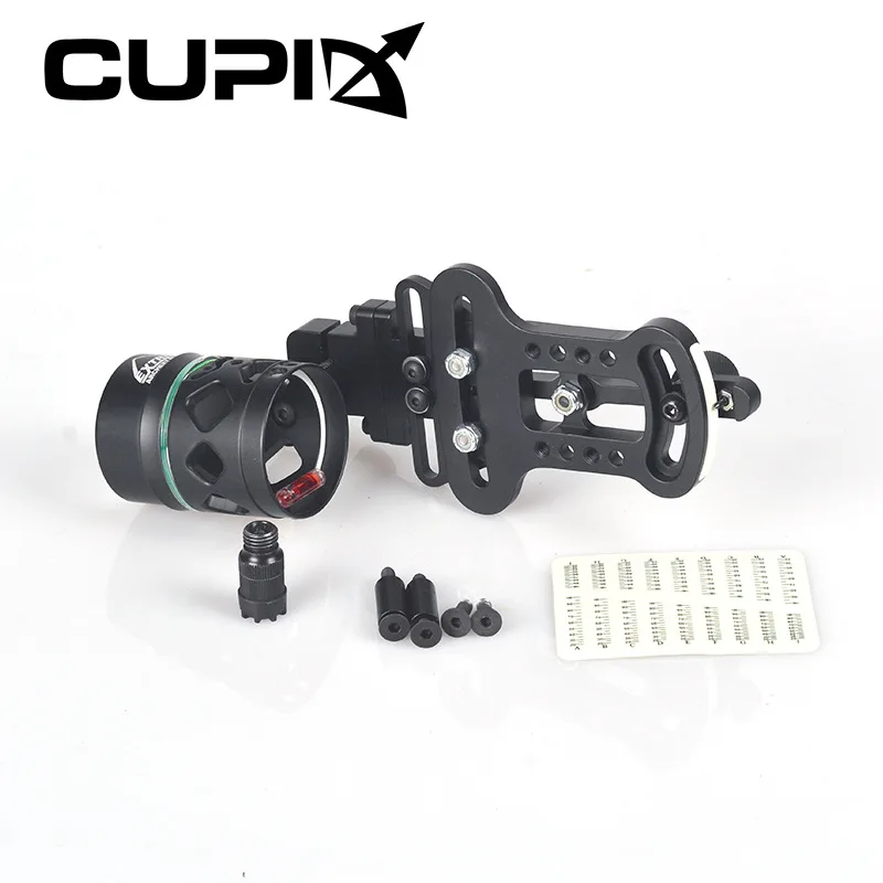 

1pc Single pin sight Aluminum alloy Adjustable Left & right hand Sighting Scale