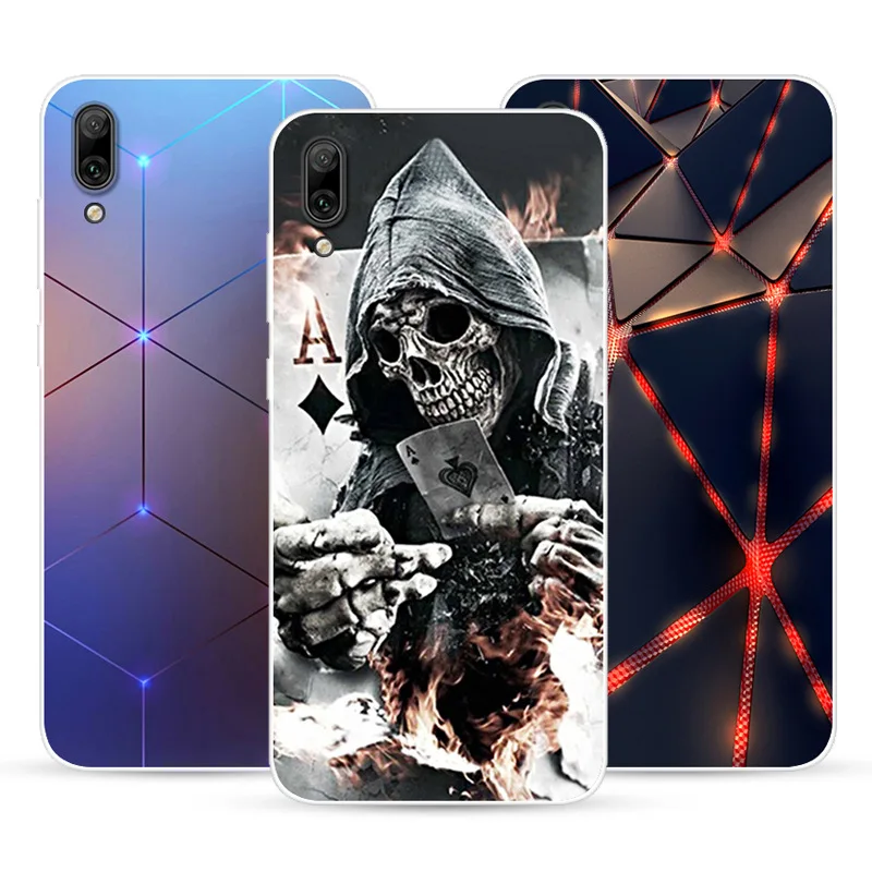 Para Huawei Y7 Pro 2019 para cubierta suave de silicona lindo TPU funda |