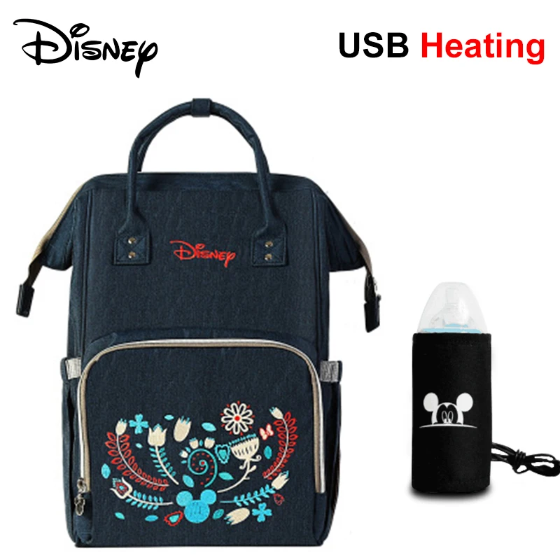 15 Сумка для подгузников disney, рюкзак с USB изоляцией для бутылочек, сумки с Микки Маусом, сумка для мам, большая емкость, сумка для путешествий, Оксфорд, сумки для кормления - Цвет: 15