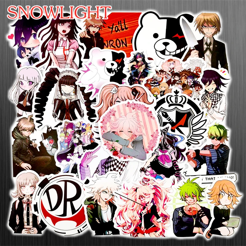 50PCS Mixed Danganronpa Game Stickers DIY Snowboard Laptop Luggage Fridge Guitar Graffiti Waterproof Classic Kid Toy Stickers