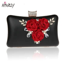 HISUELY новые женские сумки с цепочкой аппликации узор цветы свадебный ужин сумка вечерние сумки Горячая Распродажа кошельки WY117