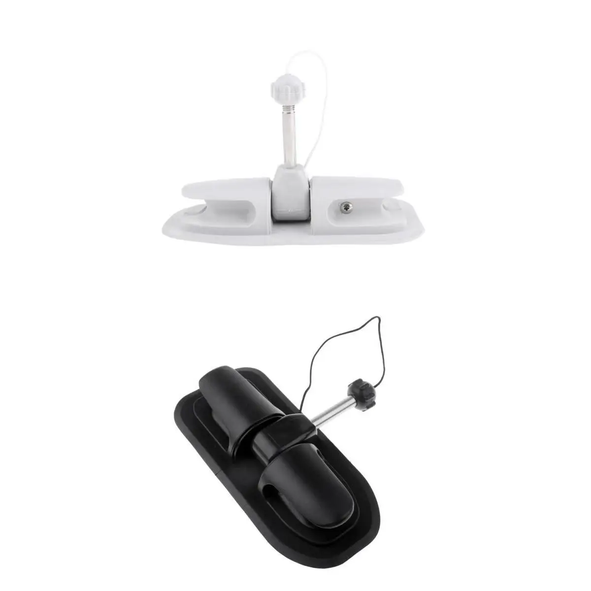 2 Piece Deluxe PVC Oar Lock Patch Grey Black For Inflatable Boat Raft Dinghy