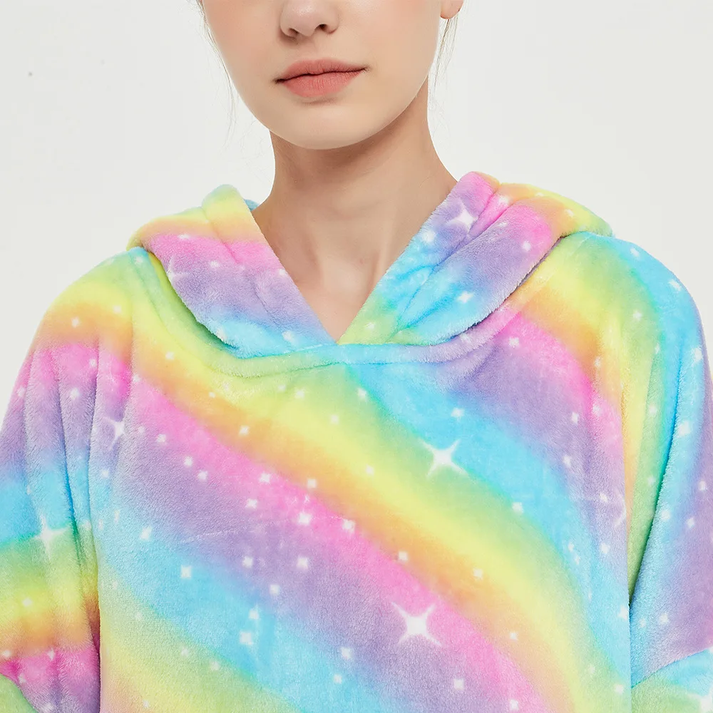 Hot Tv Lazy Blanket Hooded Sweater Women Autumn