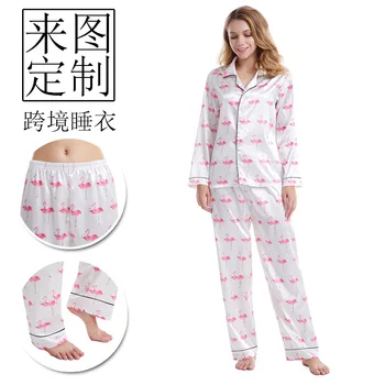 

2020 New Style WOMEN'S Pajamas Homewear Set Cardigan Women's Sleepwear Long Pants 3D Printed