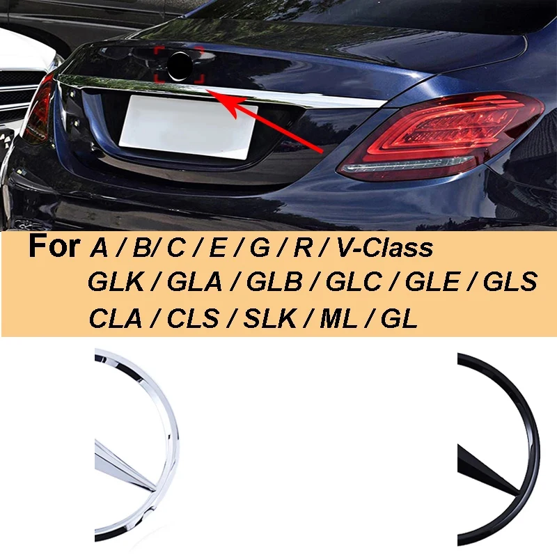 Rear Trunk Middle Badge Logo Emblem For Mercedes Benz A B C E Class W203 W211 W204 W205 W212 W213 W176 W246 GLA C117 GLK ML X156 |