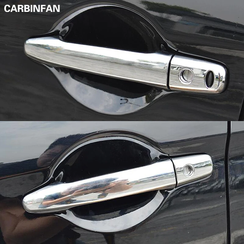 Car styling cover protection detector sticks frame lamp trim ABS chrome door handle 8pcs/set For Mitsubishi ASX 2013 2014 2015 | Автомобили