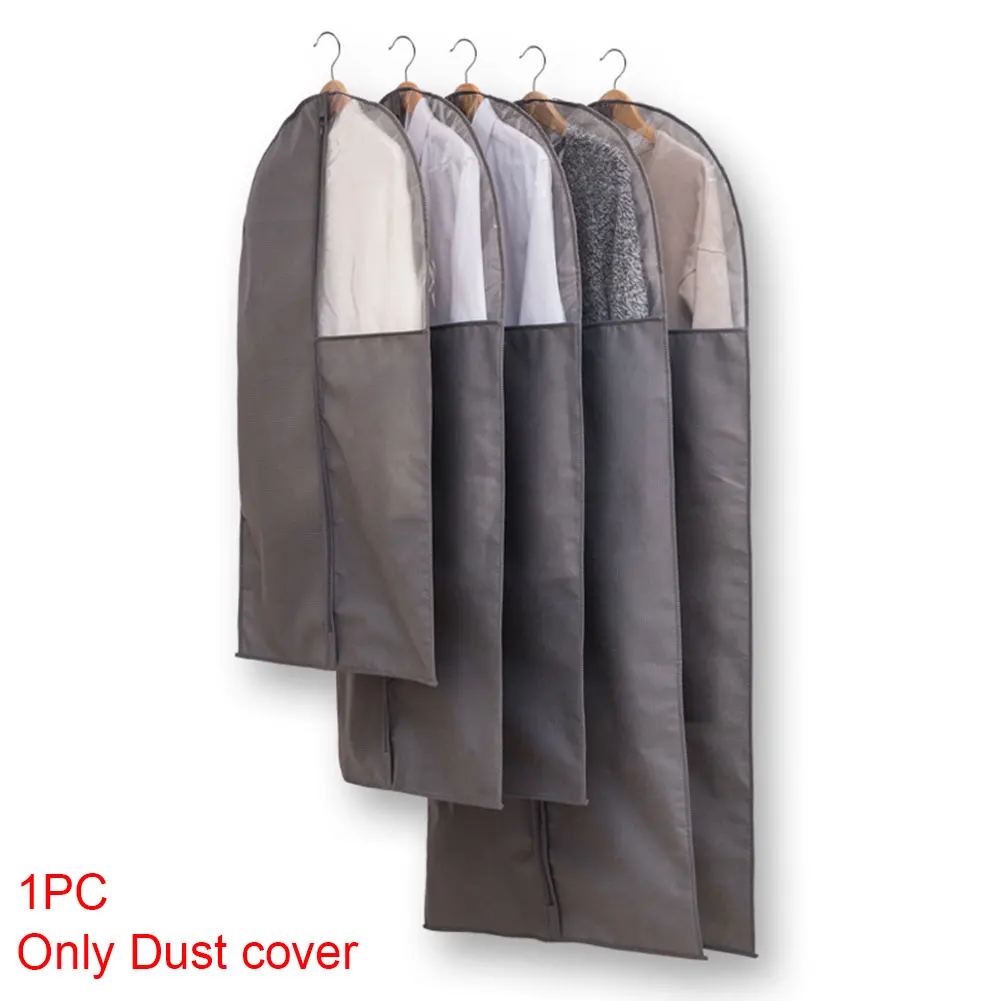 Пылезащитный чехол прочный протектор Органайзер висячая сумка для хранения Чемодан одежда на молнии костюм ПВХ окно нетканый материал