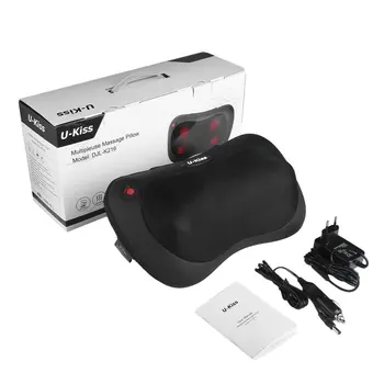 

U-Kiss Shiatsu Multipleuse Massage Pillow with Heat for Car Home or Office Relieves Muscle Pain and Tension 18W DC 12V